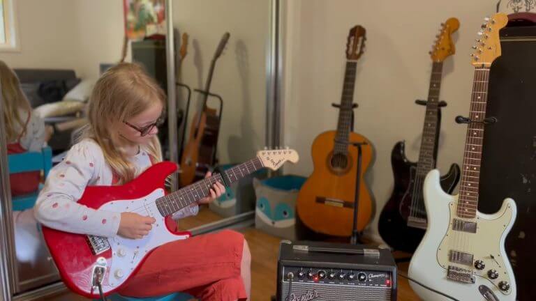 malena playing faded ultimate guitar academy